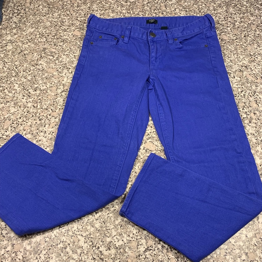 J. Crew Stretch crop jeans size 28 royal blue